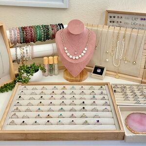 ✨LIVE LISTING ✨ Stainless Steel Natural Crystal Gemstone Necklace